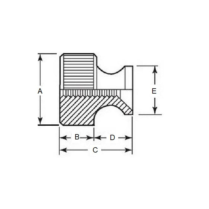 1078156 | NT079C-THC-BR (40 Pcs) --- Thumb Nuts - 5/16-18 UNC (7.94mm) x 10.3 mm x 4.76 mm