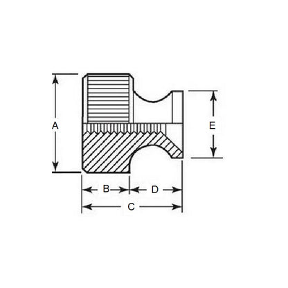 1078157 | NT079C-THC-BR (40 Pcs) --- Thumb Nuts - 5/16-18 UNC (7.94mm) x 10.3 mm x 4.76 mm