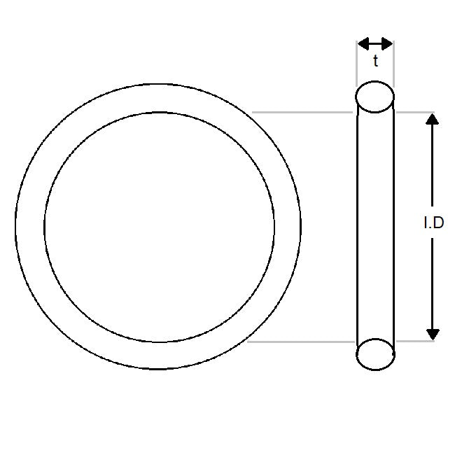 1057427 | OR-00442-262-N90-106 (900 Pcs) --- General Purpose O-Rings - 4.42 mm x 2.62 mm Black