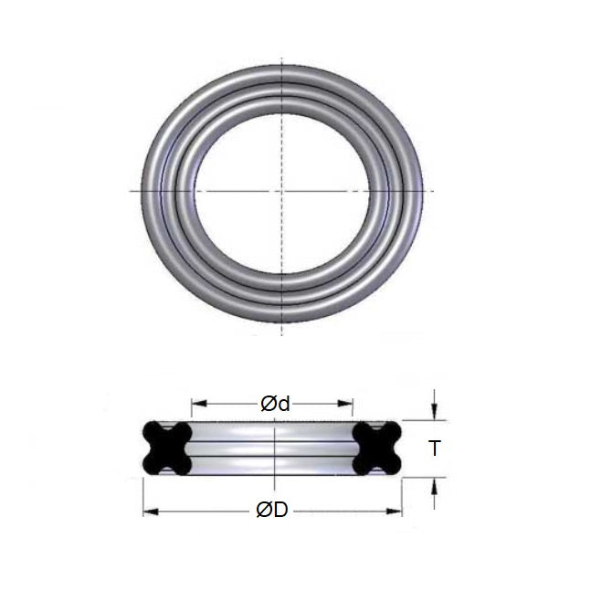 1064824 | QR-00600-080-N70-NSK (PK-12) --- Quad O-Rings - 6x0.8 mm - Alternative to NSK6.00 Oring O-Ring