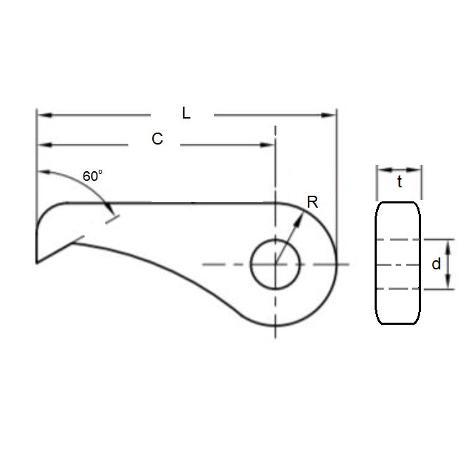 1069849 | PWL-060-ST --- Pawl - 6 mm x 38 mm 5.00 (H8)