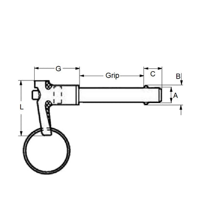 1058203 | BLP-048-0254-LI-S17 --- Pins - 4.76 mm x 25.4 mm 17-4 PH Stainless