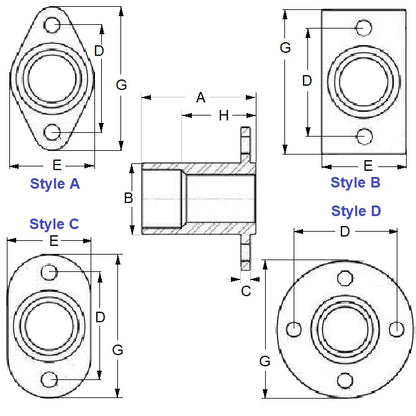 1069653 | BLP-064-B-REC-S3 (Each) --- Ball Lock Flanged Receptacles Pins - 6.35 mm B 16.51 mm - Steel Pin