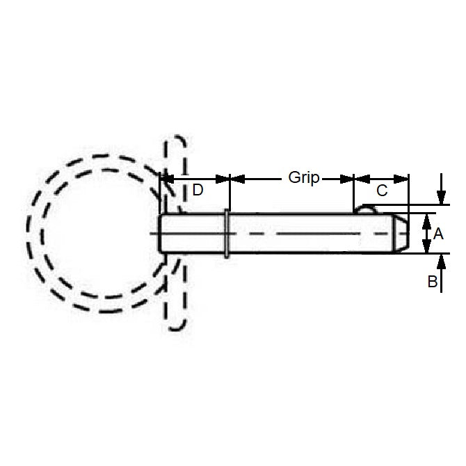 1104983 | BLP-127-1270-RSH-C --- Pins - 12.7 mm x 127 mm Carbon Steel