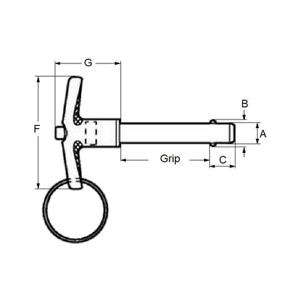 1058201 | BLP-048-0254-TI-S17 --- Pins - 4.76 mm x 25.4 mm 17-4 PH Stainless