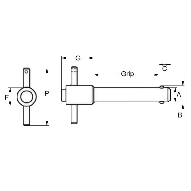 1080129 | BLP-079-0508-THD-S17 --- Pins - 7.94 mm x 50.8 mm 17-4 PH Stainless