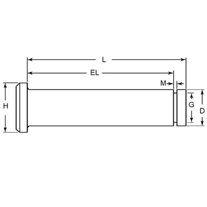 1083057 | CLP-080-0226G-CZ (10 Pcs) --- Clevis - 8 mm x 22.56 mm x 25 mm