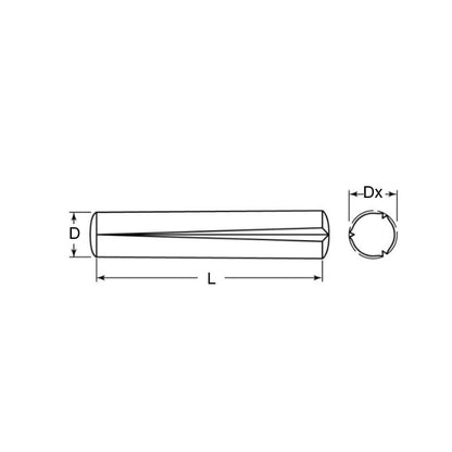 1074955 | GP1-0635-5080-C --- Pins - 6.35 mm x 50.8 mm N/A