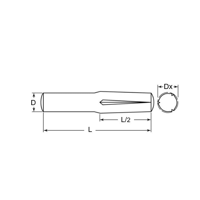 1070039 | GP4-0600-4500-BO (50 Pcs) --- Groove Pins - 6 mm x 45 mm x 6.35 mm