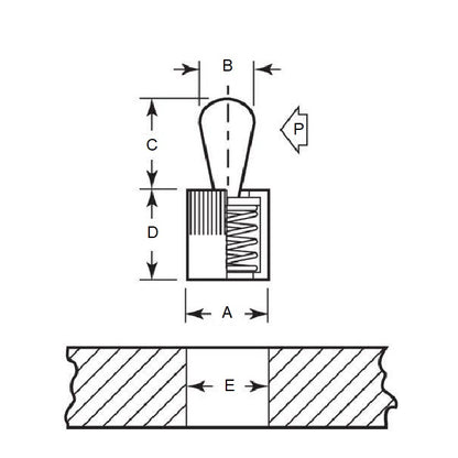 1071708 | JLP-5RS --- Pins - 6.35 mm x 3 mm x 4.01 mm