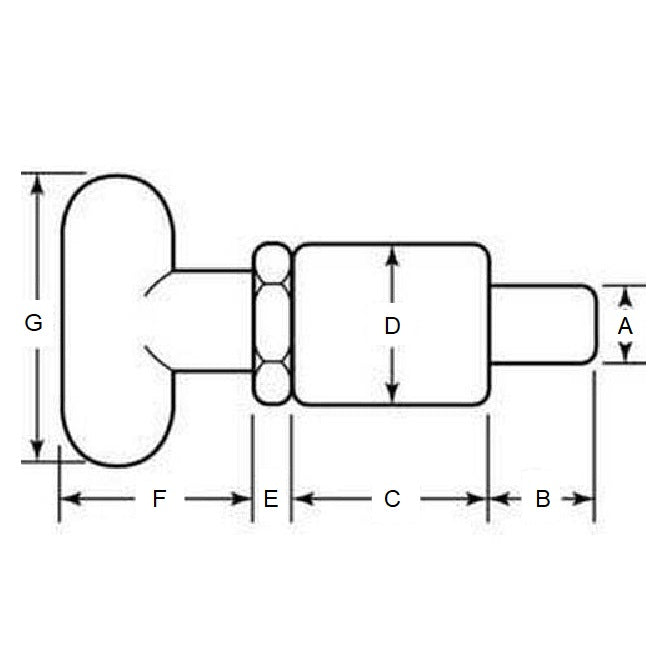 1111346 | BSD-70LOALRS --- Pull Pins - 15.875 mm x 14.288 mm x 57.15 mm