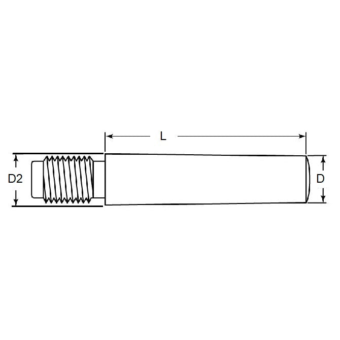 1103422 | TP-127-0762-S4-EE (Each) --- Taper Imperial Pins - 12.7x76.2x11.11 mm Extractable - Stainless Steel 304 Similar to A2 or 18-8 HRB80 Pin
