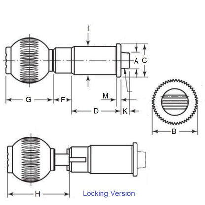 1124993 | PLI-P-120-320-23-SP-BG (Each) --- Indexing Precision Plungers - 20x35 mm - 1.5 N Ball Grip - Steel Plunger