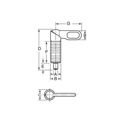 1112284 | PLIT-100-158C-16-G-S3 --- Plungers - 5/8-11 UNC (15.875mm) x 32 mm x 1 N