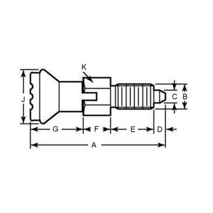 1087821 | PLIT-050-095C-47-LK-C --- Indexing Plungers - 3/8-16 UNC (9.53mm) x 17 mm x 0.5 N