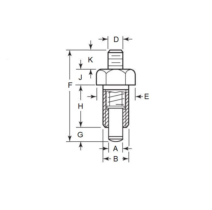 1112147 | PLIT-080-158C-00-SH-C --- Indexing Plungers - 5/8-11 UNC (15.88mm) x 25.9 mm x 1.2 N