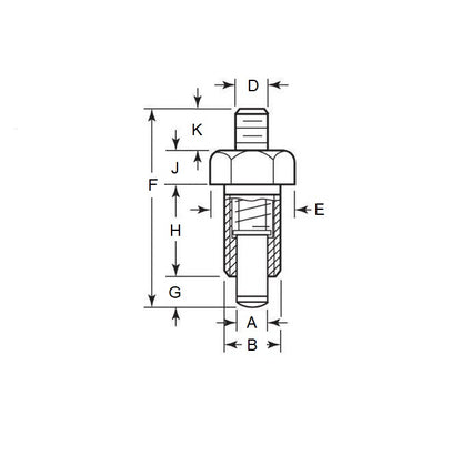 1112146 | PLIT-080-158C-00-SH-C --- Plungers - 5/8-11 UNC (15.875mm) x 25.9 mm x 1.2 N