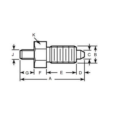 1104132 | PLIT-060-127C-43-C --- Indexing Pull Knob Plungers - 1/2-13 UNC (12.7mm) x 42.9 mm x 0.6 N