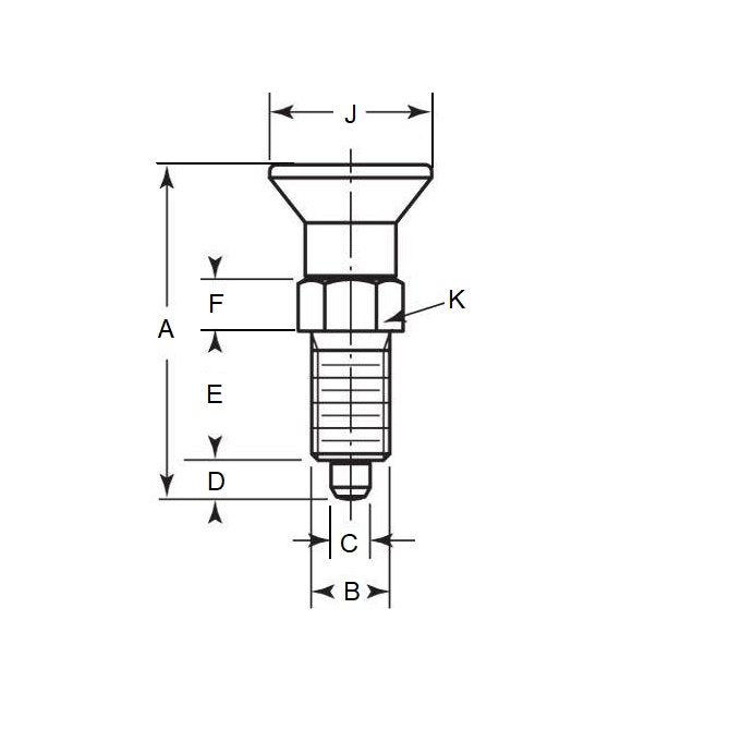 1100511 | PLIT-060-120-150-52-KP-S3 --- Plungers - M12.0x1.50 (12.0mm) x 51.7 mm x 0.6 N