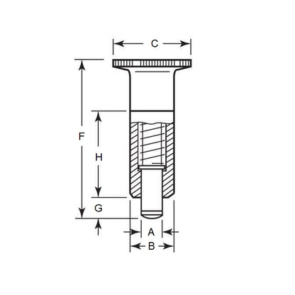 1098088 | PLI-P-050120-21-K-C (Each) --- Indexing Unthreaded Non Locking Plungers - 12x22 mm - 3.2 N With Knob - Steel Plunger