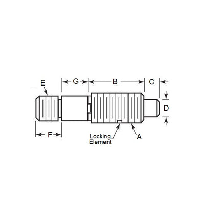 1060884 | PLST-048F-103-TAC-009 (125 Pcs) --- Spring Plungers - 10-32 UNF (4.76mm) x 10.3 mm x 2.2 N