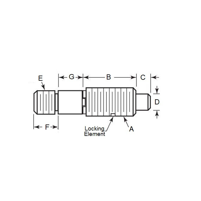 1087933 | PLST-095C-191-TAS-036 --- Plungers - 3/8-16 UNC (9.525mm) x 19.1 mm x 6.7 N