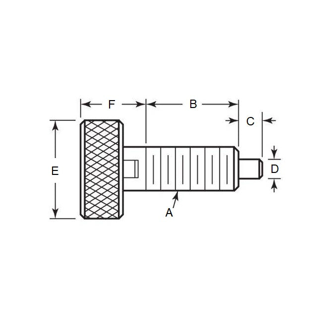 1072968 | PLST-064C-102-HKSLLK-009 --- Spring Plungers - 1/4-20 UNC (6.35mm) x 10.2 mm x 2.2 N