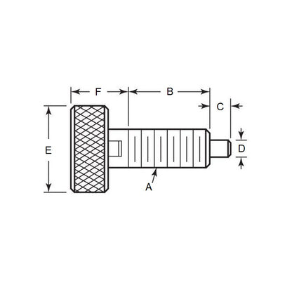 1072968 | PLST-064C-102-HKSLLK-009 --- Spring Plungers - 1/4-20 UNC (6.35mm) x 10.2 mm x 2.2 N