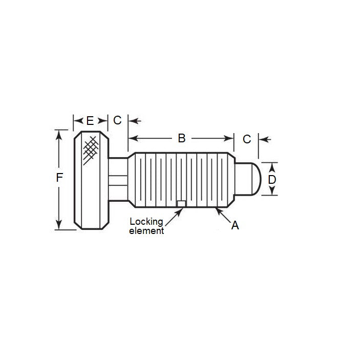 1112085 | PLST-159C-254-HKACL-027 (125 Pcs) --- Plungers - 5/8-11 UNC (15.875mm) x 25.4 mm x 13.4 N