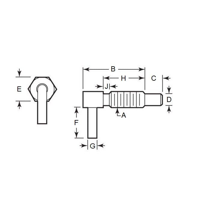 1088681 | PLST-095C-508-HLSL-017 --- Spring Plungers - 3/8-16 UNC (9.53mm) x 50.8 mm x 3.3 N