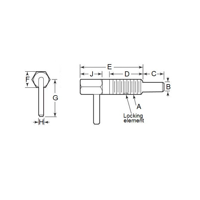 1112227 | PLST-159C-286-HLPSL-011 (125 Pcs) --- Spring Plungers - 5/8-11 UNC (15.88mm) x 28.6 mm x 3.3 N