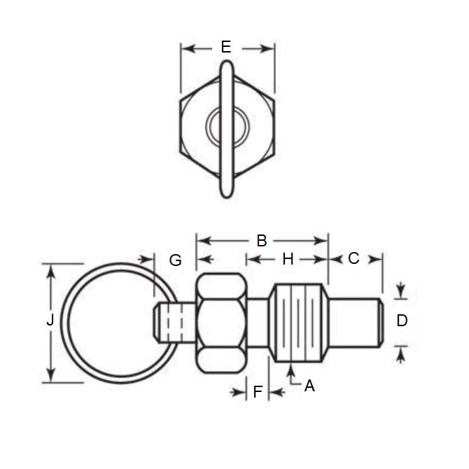 1087809 | PLST-095C-160-RS-013 --- Spring Plungers - 3/8-16 UNC (9.53mm) x 16 mm x 3.3 N