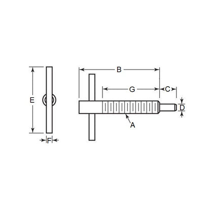 1088542 | PLST-095C-427-HTCL-018 --- Plungers - 3/8-16 UNC (9.525mm) x 42.7 mm x 8.9 N