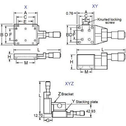 1231439 | DT-501RS (Each) --- Positioning Stages Linear - Type Ball Slide 6.35 mm - X