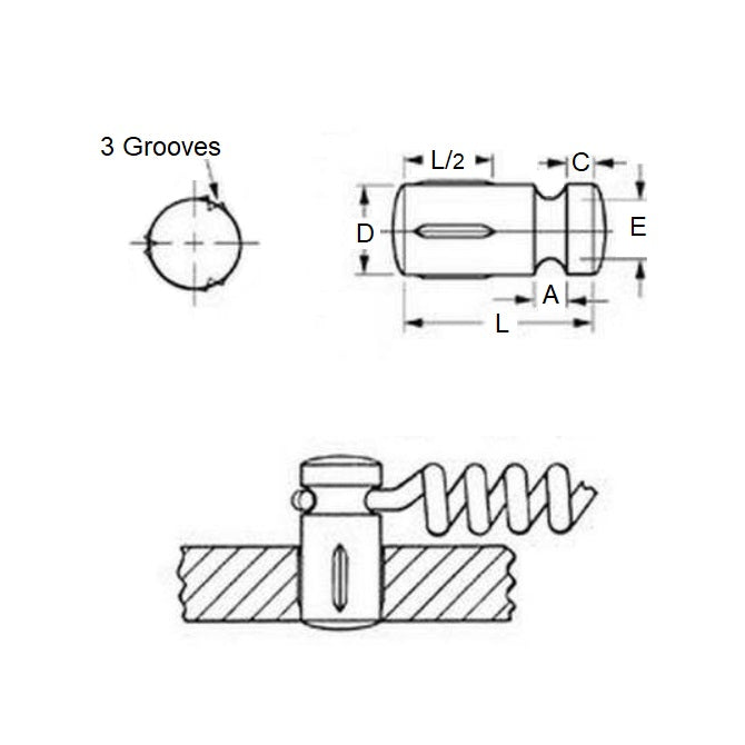 1050104 | SPP-032-19 (10 Pcs) --- Spring Posts - 3.175 mm x 19.05 mm x 1.626 mm