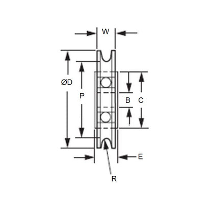 1039952 | PUI016-0318-048-N-BB --- Pulleys - 1.6 mm x 31.75 mm x 4.75 mm