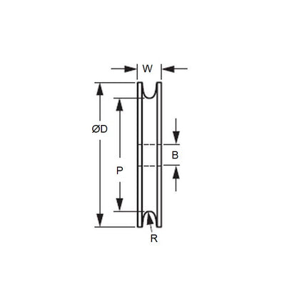 1038493 | PUI012-0191-033-A (50 Pcs) --- Pulleys - 1.19 mm x 19.05 mm x 3.251 mm