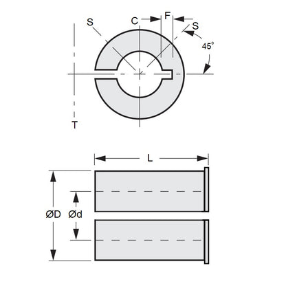 1061826 | RB-050-040-F-043-B (3 Pcs) --- Reducers - 5 mm x 4 mm x 4.3 mm