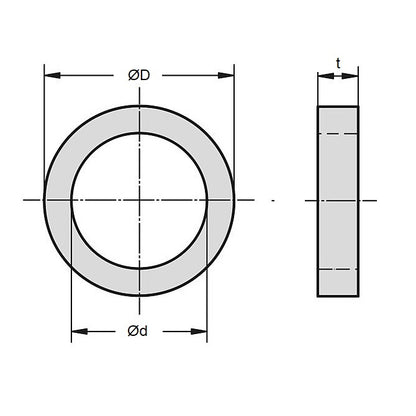 1050860 | BU-0032-0064-135 (50 Pcs) --- Rings - 3.2 mm x 6.4 mm x 1.35 mm