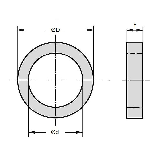 1050861 | BU-0032-0064-135 (50 Pcs) --- Backup Rings - 3.2 mm x 6.4 mm x 1.35 mm