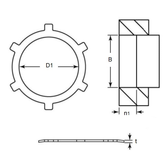 1120048 | RPI-190-191-C (10 Pcs) --- Push In Carbon Steel Retaining Rings - 19 mm x 19.1 mm x 12.7 mm