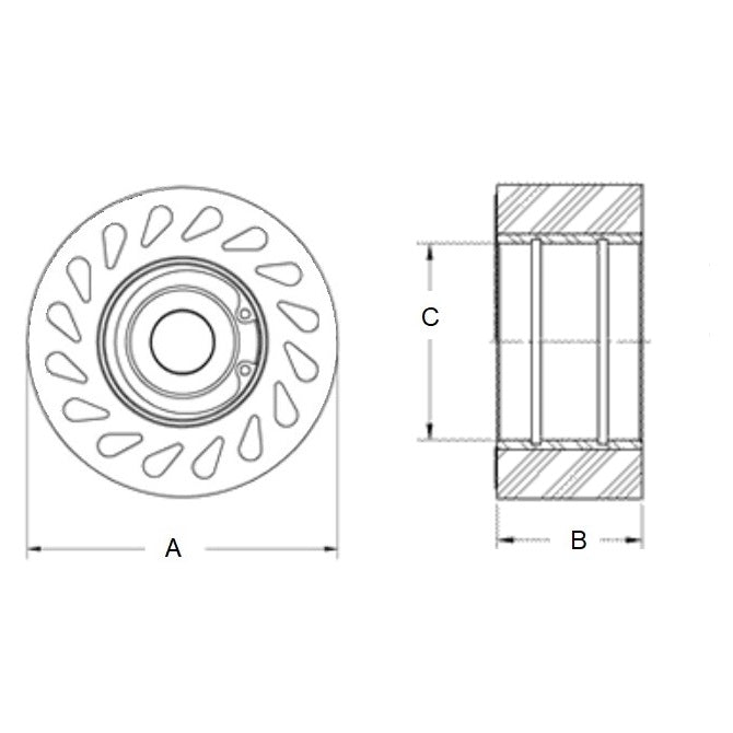 1163412 | RR-1151RS --- Solid Shaft Mount Rollers - 50.8 mm x 49.28 mm 31.80 - 31.90