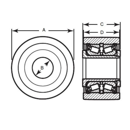 1170955 | CCF935RS --- Rollers - 63.5 mm x 39.68 mm x 19.05 mm