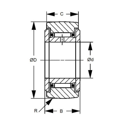 1100094 | NART12VUUR --- Track Rollers - 12 mm x 32 mm x 14 mm