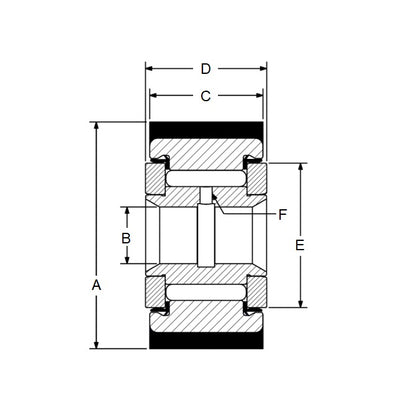 1135030 | CCF-1215RS --- Rollers - 25.4 mm x 6.35 mm x 12.7 mm