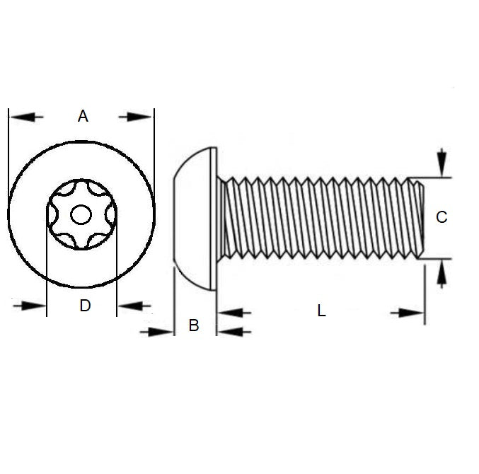 1055668 | SCS0400-030-B-SK-S4 --- Screw - M4x0.7 x 30 mm