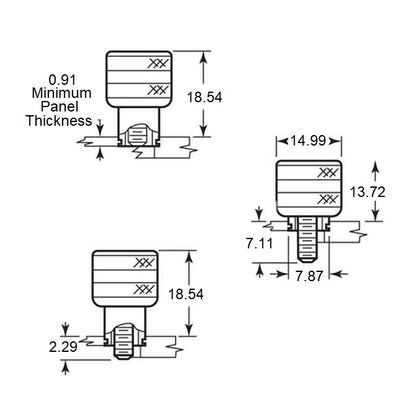 1061308 | SCC048F-007-RP-C (50 Pcs) --- Captive Screws - 10-32 UNF (4.76mm) Phillips Steel / Zinc Bright Chromate Finish