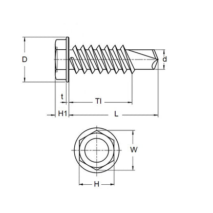 1071339 | SD064-038-HW-CZ (50 Pcs) --- Screw - 1/4-14 (6.35mm) x 38.1 mm x 100