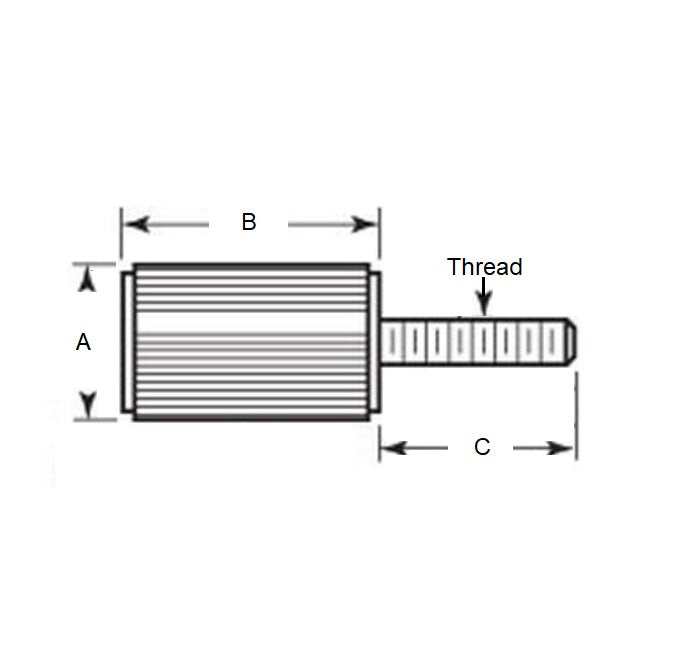 1103638 | SCP127C-025-S4 --- Screw - 1/2-13 UNC (12.7mm) x 25.4 mm x 30.14 mm