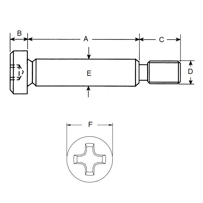 1069560 | SHLD060-030-PH-S3 (50 Pcs) --- Shoulder Screws - 6 mm x 30 mm M5x0.8